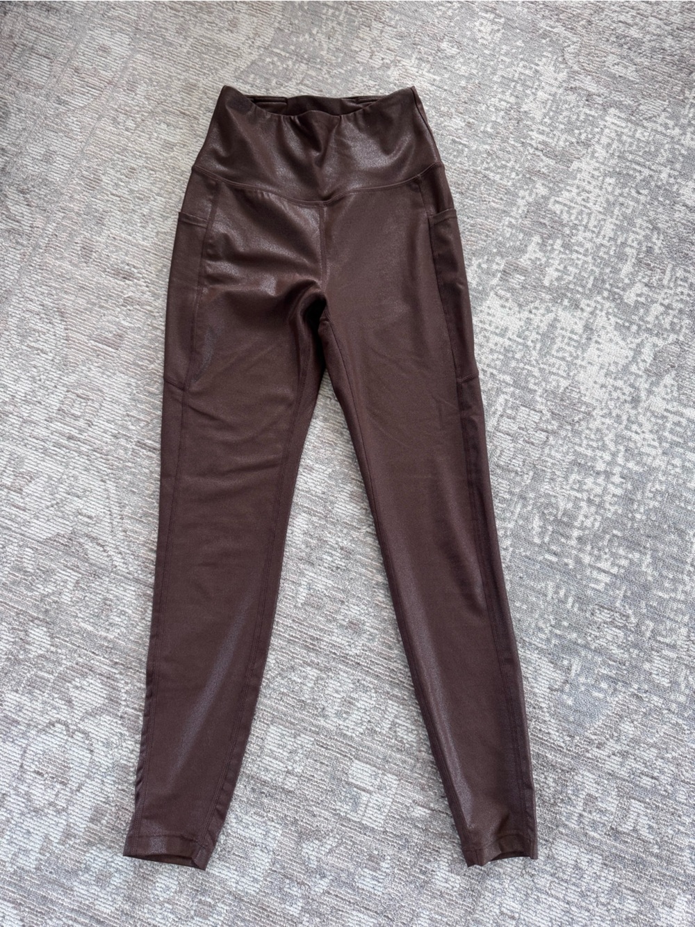 Chocolate Brown Pleather Leggings